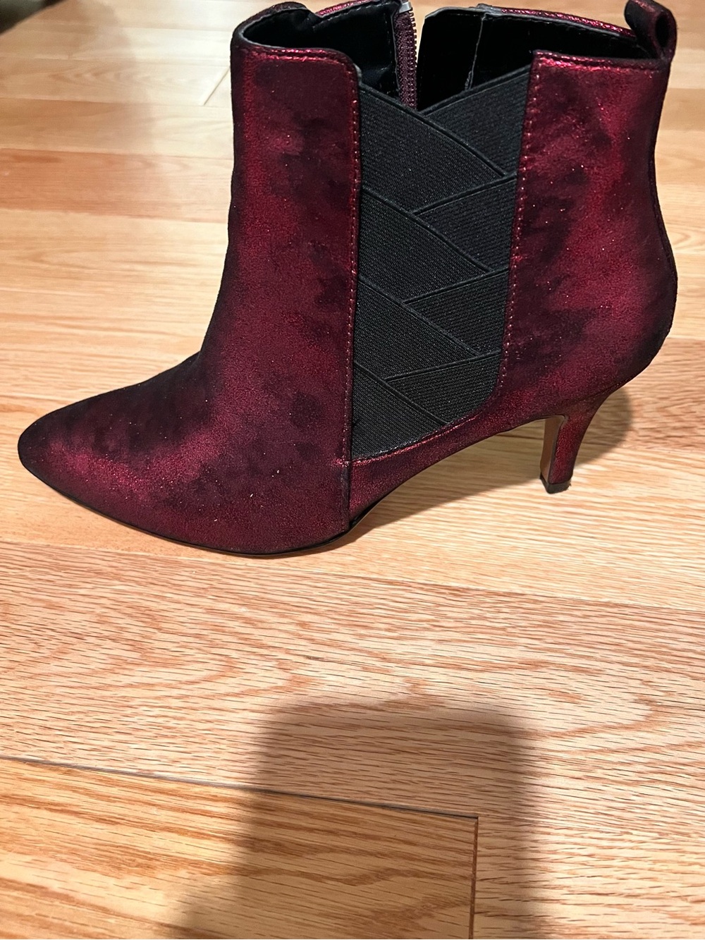 LOTUS RED Ankle Booties with Elastic Side Panels